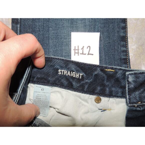 American Eagle Skinny Jeans Womens Size 6 Regular Stretch Blue Denim Medium Wash - Picture 4 of 7